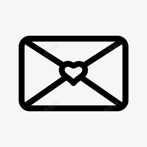 信封信件爱情图标svg_新图网 https://ixintu.com 信件 信封 情人节 爱情
