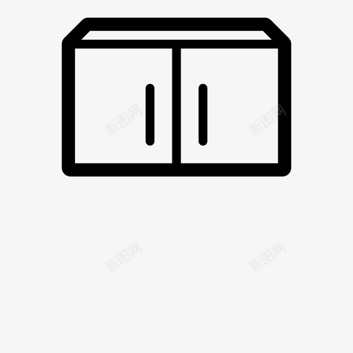 壁柜门组合厨房图标svg_新图网 https://ixintu.com 厨房 厨房家具 壁柜 组合