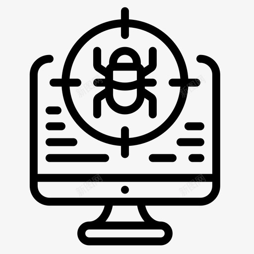 恶意软件黑客23线性图标svg_新图网 https://ixintu.com 恶意软件 线性 黑客23