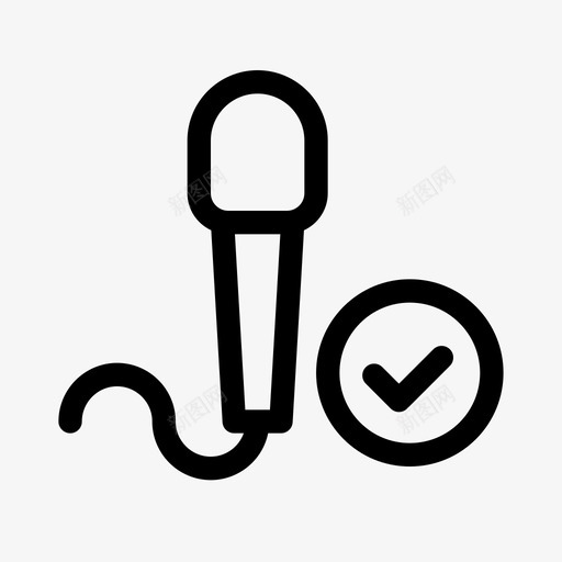 麦克风检查音频图标svg_新图网 https://ixintu.com 音频 麦克风检查