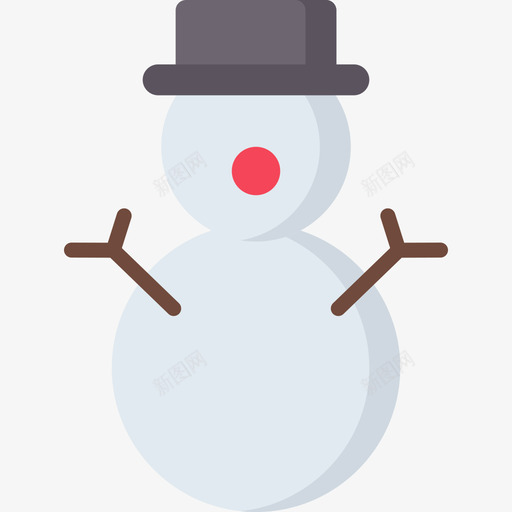 雪人圣诞玩具11扁平图标svg_新图网 https://ixintu.com 圣诞玩具11 扁平 雪人