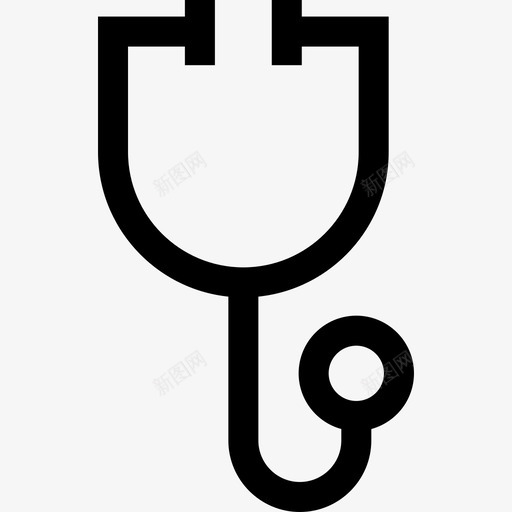 听诊器医疗器械14线性图标svg_新图网 https://ixintu.com 医疗器械14 听诊器 线性
