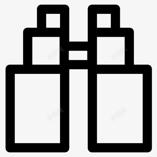 双筒望远镜探险家寻找图标svg_新图网 https://ixintu.com 双筒望远镜 寻找 探险家 搜索 视觉 远足和野营线图标包