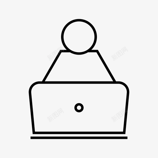 员工会计经理图标svg_新图网 https://ixintu.com 会计 员工 员工工作 学习 笔记本电脑 经理