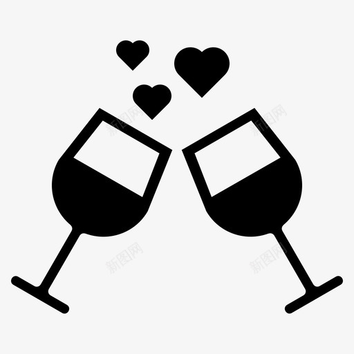 酒庆祝喝酒图标svg_新图网 https://ixintu.com 喝酒 庆祝 情人节 浪漫