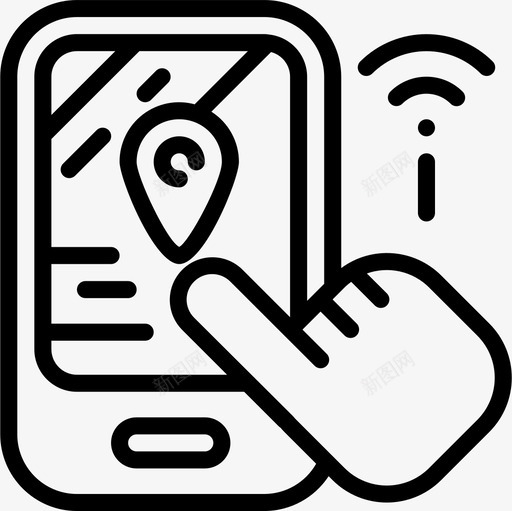 Gps海滩5线性图标svg_新图网 https://ixintu.com Gps 海滩5 线性