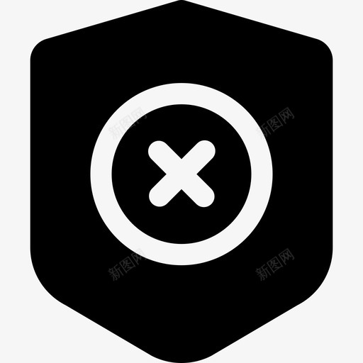 屏蔽互联网安全36填充图标svg_新图网 https://ixintu.com 互联网安全36 填充 屏蔽