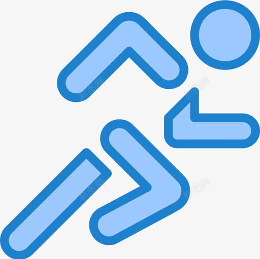 跑步智能手表3蓝色图标svg_新图网 https://ixintu.com 智能手表3 蓝色 跑步