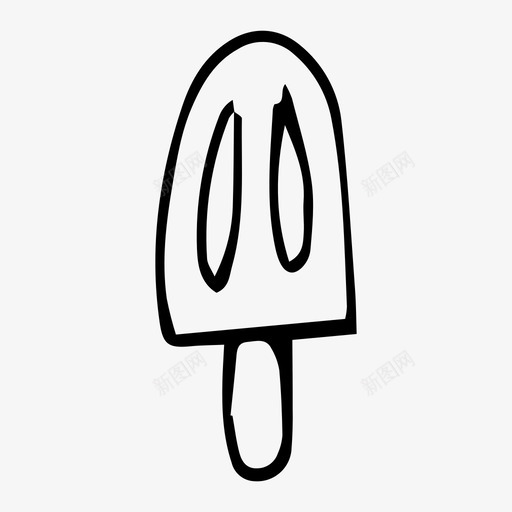 冰棍涂鸦素描图标svg_新图网 https://ixintu.com 冰棍 涂鸦 素描