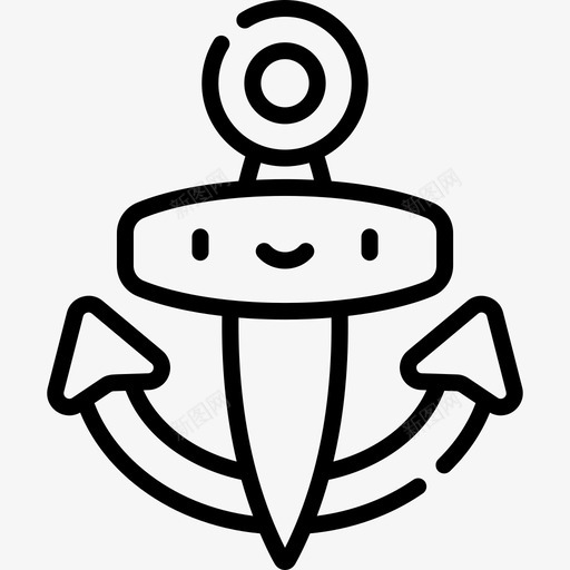 锚海盗30直系图标svg_新图网 https://ixintu.com 海盗30 直系 锚