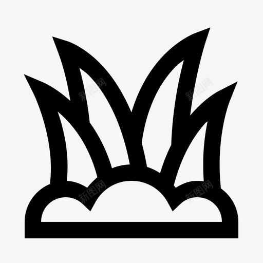 草花园春天图标svg_新图网 https://ixintu.com 春天 春天的轮廓 花园 草