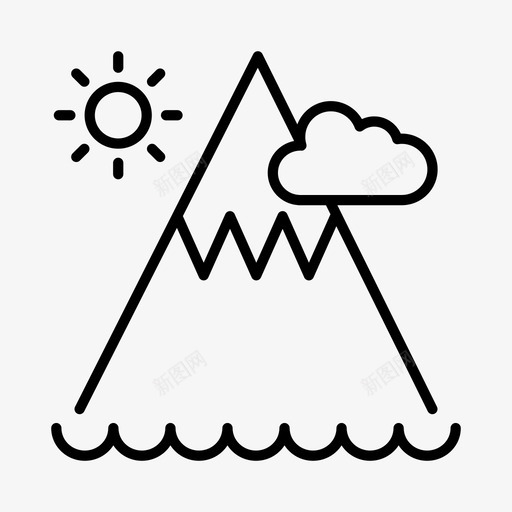 山脉地理地质学家图标svg_新图网 https://ixintu.com 地理 地质学家 山脉 自然地理