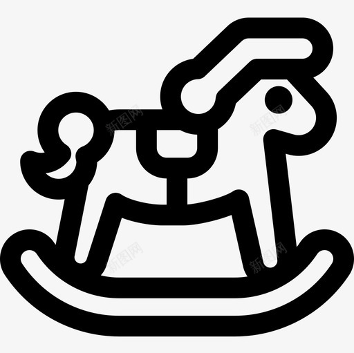 摇摆马圣诞159直系图标svg_新图网 https://ixintu.com 圣诞159 摇摆马 直系