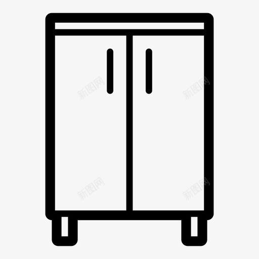 橱柜门组合厨房图标svg_新图网 https://ixintu.com 厨房 厨房家具 橱柜 组合