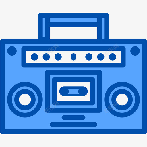 收音机复古小工具6蓝色图标svg_新图网 https://ixintu.com 复古 小工 工具 收音机 蓝色