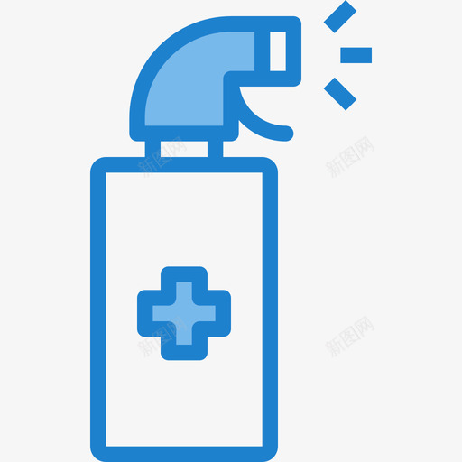 喷雾医用112蓝色图标svg_新图网 https://ixintu.com 医用112 喷雾 蓝色