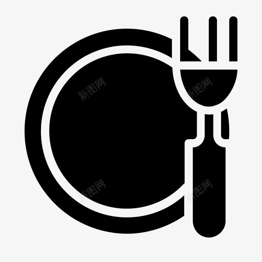 吃饭做饭用餐图标svg_新图网 https://ixintu.com 做饭 吃饭 用餐 盘子 餐馆