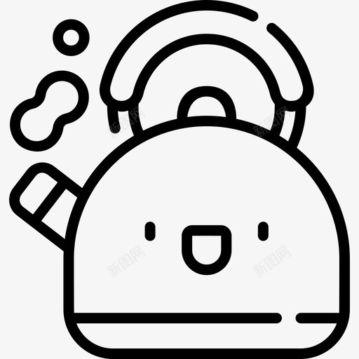 茶壶烹饪31直线型图标svg_新图网 https://ixintu.com 烹饪31 直线型 茶壶