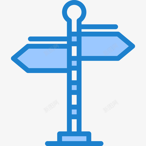 路标导航18蓝色图标svg_新图网 https://ixintu.com 导航 蓝色 路标