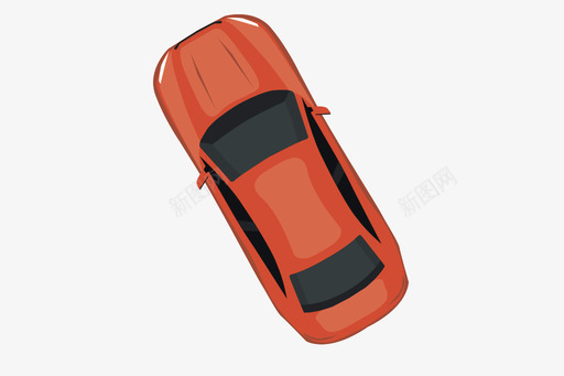 顶视图红色轿车30svg_新图网 https://ixintu.com 顶视图红色轿车30