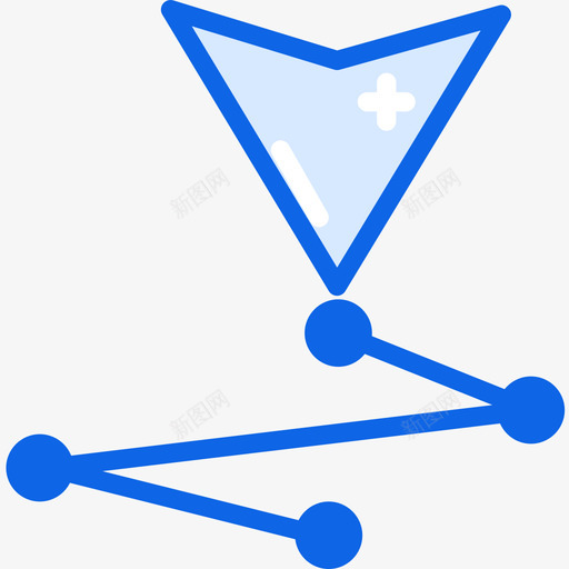 路线导航22蓝色图标svg_新图网 https://ixintu.com 导航22 蓝色 路线