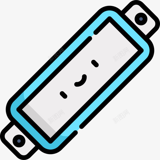 口琴音乐商店7线性颜色图标svg_新图网 https://ixintu.com 口琴 线性颜色 音乐商店7