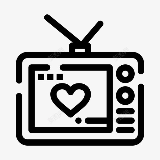 电视爱情电影图标svg_新图网 https://ixintu.com 情人节 爱情 电影 电视 网络界面2月收藏