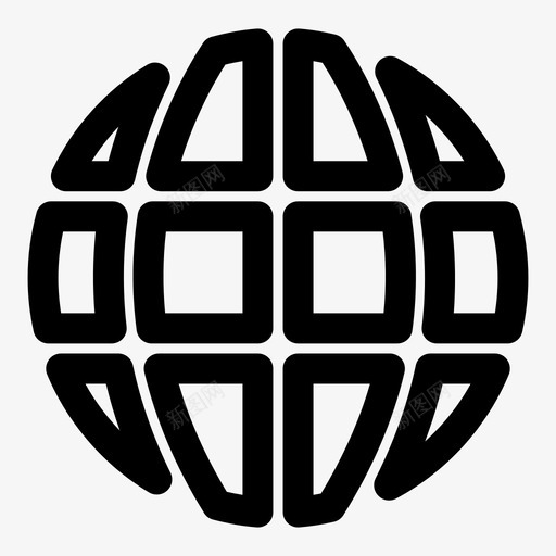 网络地球全球定位系统图标svg_新图网 https://ixintu.com 世界 全球定位系统 地球 定位 网络