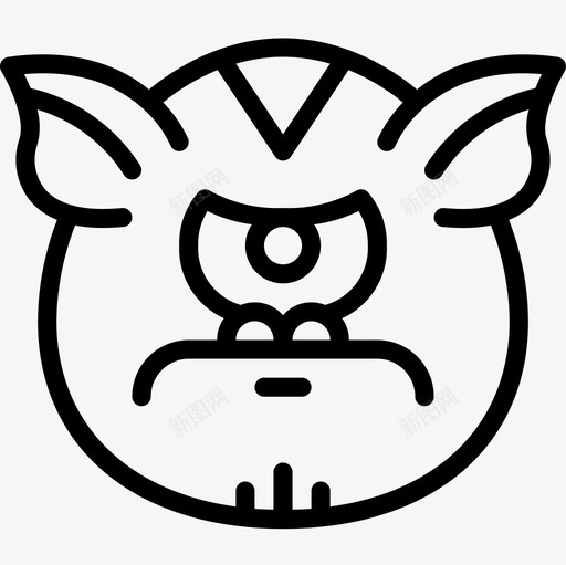 独眼巨人怪物7直系图标svg_新图网 https://ixintu.com 怪物7 独眼巨人 直系