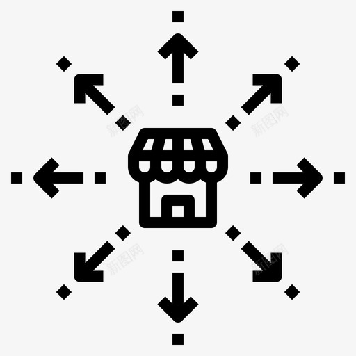 分销交付物流图标svg_新图网 https://ixintu.com 交付 产品 分销 数字业务概要 物流 运输