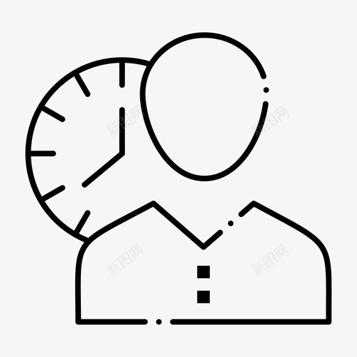 时钟小时人图标svg_新图网 https://ixintu.com web界面feb集合 个人 人 小时 日程表 时钟 时间
