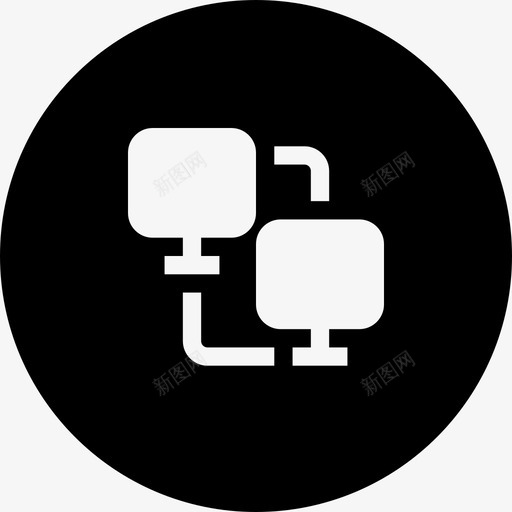 网络文件共享通讯图标svg_新图网 https://ixintu.com 文件传输 文件共享 网络 网络通讯 通讯