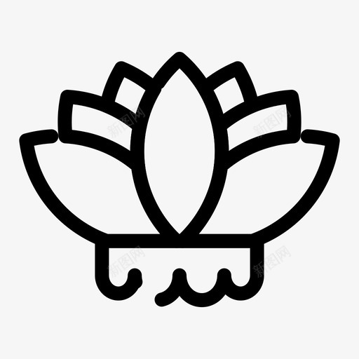 花中国莲花图标svg_新图网 https://ixintu.com 2月 v4 中国 收集 界面 网络 莲花