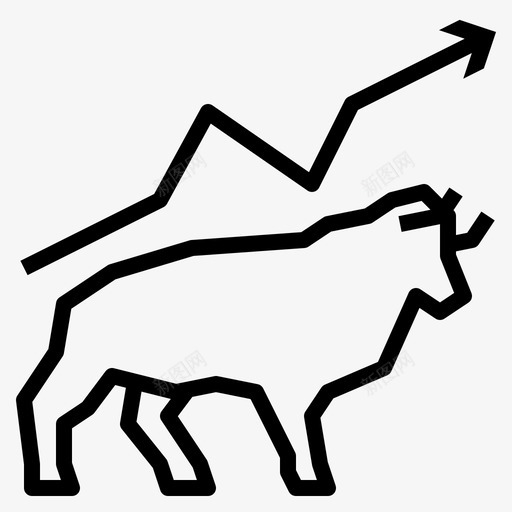 牛市投资股票图标svg_新图网 https://ixintu.com 上涨 投资 牛市 股票
