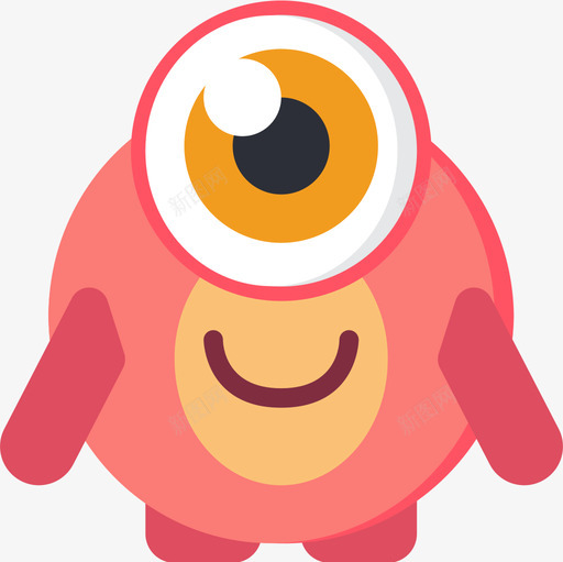 独眼巨人怪物8扁平图标svg_新图网 https://ixintu.com 怪物8 扁平 独眼巨人