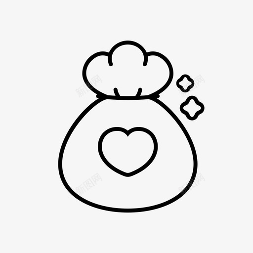 爱的包心袋图标svg_新图网 https://ixintu.com 情人节 爱的 甜蜜