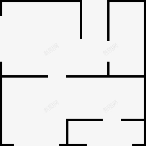 平面图建筑工程蓝图图标svg_新图网 https://ixintu.com 公寓 家居 平面图 建筑工程 房屋 施工图 蓝图