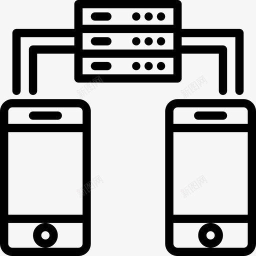 同步数据库和云2线性图标svg_新图网 https://ixintu.com 同步 数据库 线性