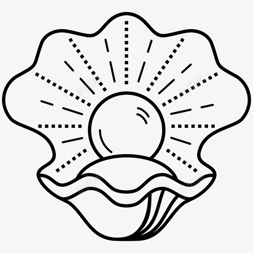 牡蛎珍珠美学珠宝图标svg_新图网 https://ixintu.com 牡蛎珍珠 珍宝 珠宝 美学 贝壳