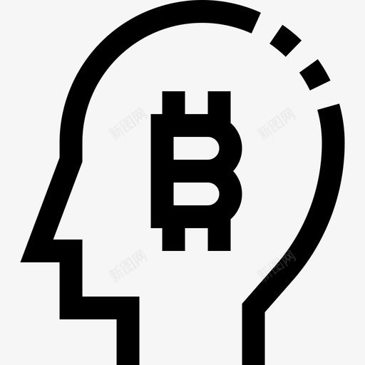 比特币加密货币7线性图标svg_新图网 https://ixintu.com 加密货币7 比特币 线性