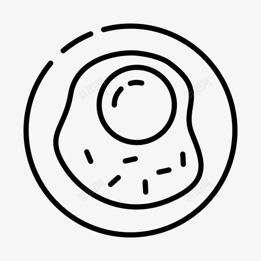 煎蛋早餐鸡蛋图标svg_新图网 https://ixintu.com 早餐 煎蛋 蛋黄 食物 鸡蛋