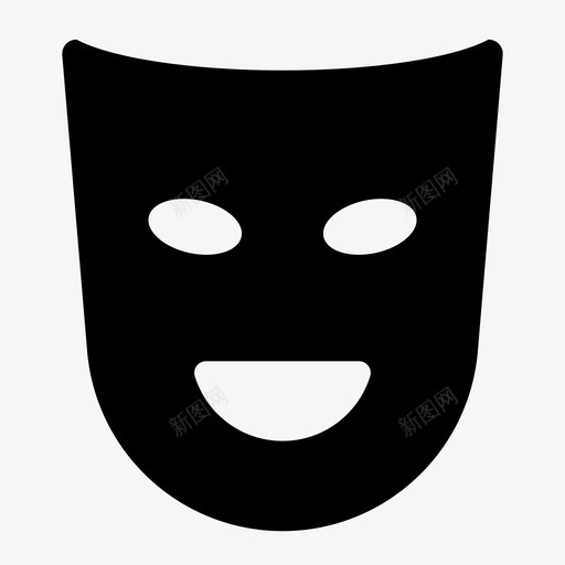 快乐面具戏剧面具快乐表达图标svg_新图网 https://ixintu.com 快乐表达 快乐面具 戏剧面具 狂欢节