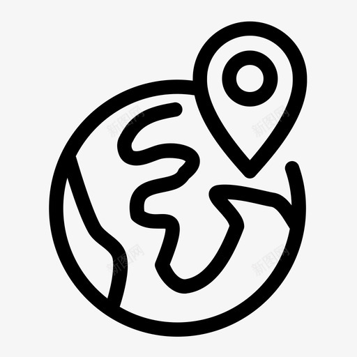 旅游目的地全球地图图标svg_新图网 https://ixintu.com 世界 全球 其他 地图 旅游目的地