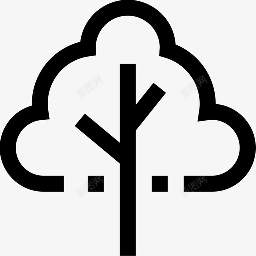 树木气候和季节线性图标svg_新图网 https://ixintu.com 树木 气候和季节 线性