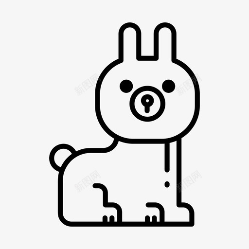 兔子动物春天图标svg_新图网 https://ixintu.com 兔子 动物 春天