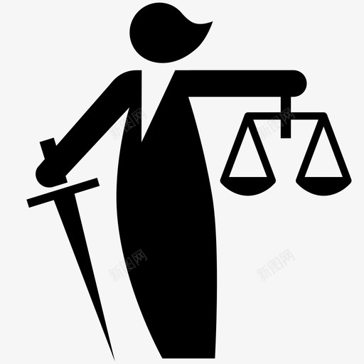 正义公平法官图标svg_新图网 https://ixintu.com 公平 尺度 正义 法官 法律