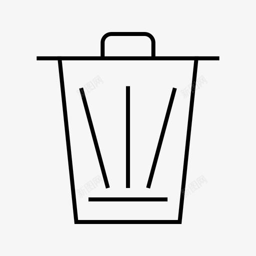 删除垃圾箱罐子图标svg_新图网 https://ixintu.com 21管理仪表板线黑色 删除 垃圾箱 罐子