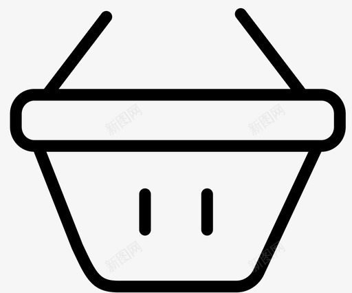 篮子搬运车推车图标svg_新图网 https://ixintu.com 仓库 推车 搬运 篮子