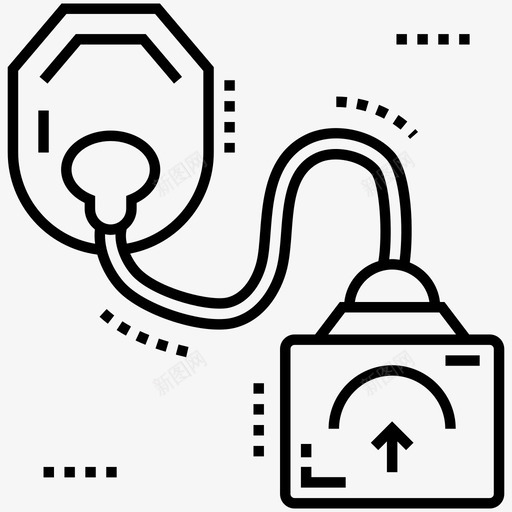 电复律机房颤医院机图标svg_新图网 https://ixintu.com 医疗设备 医院机 同步复律 急救线图标包 房颤 电复律机