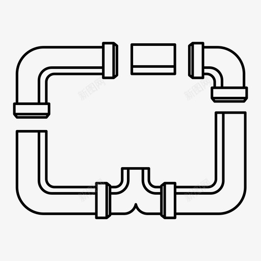 水管浴室水管工图标svg_新图网 https://ixintu.com 水 水管 水管工 浴室